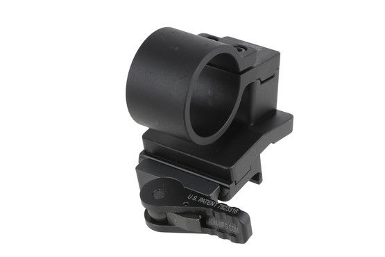 American Defense Manufacturing 30mm magnifier swing mount provides an absolute co-witness with red dots